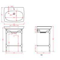 Artceram CIVITAS Структура металлическая 68х49.6см Quadra, полка стекло, цве: хром