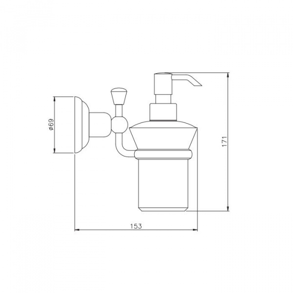 Nicolazzi Onice Дозатор для жидкого мыла, подвесной, цвет: золото/белый