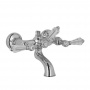 Nicolazzi Cristallo Liberty Смеситель для ванны настенный для душевой стойки, излив: 155 мм, цвет: хром