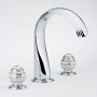 THG Marquise porcelaine blanche Смеситель для ванны, 3 отв., цвет: хром/платина/белый фарфор