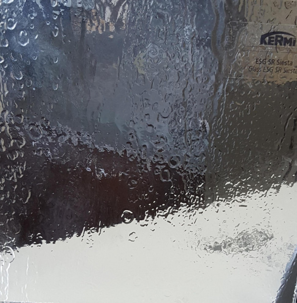 KERMI Atea Душевой угол 1GR+TWD 100x100х185см., серебро, стекло Siesta+Kermiclean