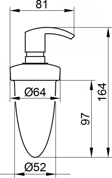 Дозатор Keuco Smart 02353 без держателя