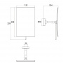 EMCO Pure Зеркало косметическое, 208x132мм, одинарный, emco-glue, 3x кратное увеличение, подвесной, цвет: хром