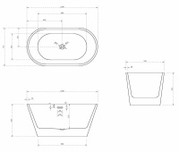 Акриловая ванна ABBER AB9203-1.3