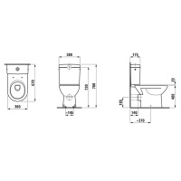 Laufen Pro Унитаз-компакт напольный,70х36х42 см, выпуск горизонтальный, цвет: белый