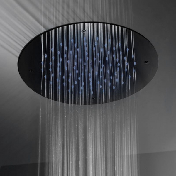 Gattoni PD Душевая лейка круглая диаметр 380мм с системой скрытого монтажа на потолке (с хромотерапией), цвет: хром