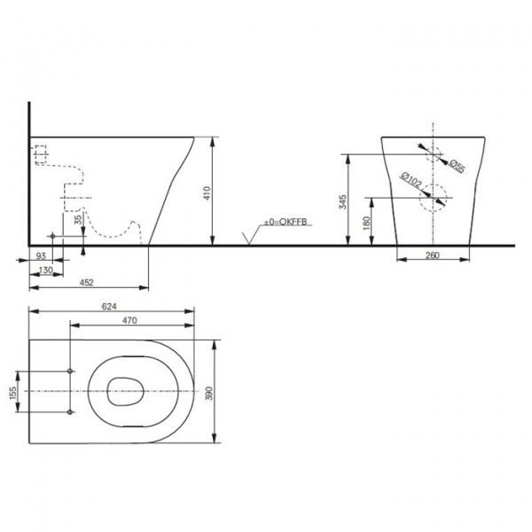 TOTO MH Унитаз приставной 39x62.4x41см, безободковый, Tornado Flush, CeFiONtect, цвет: белый