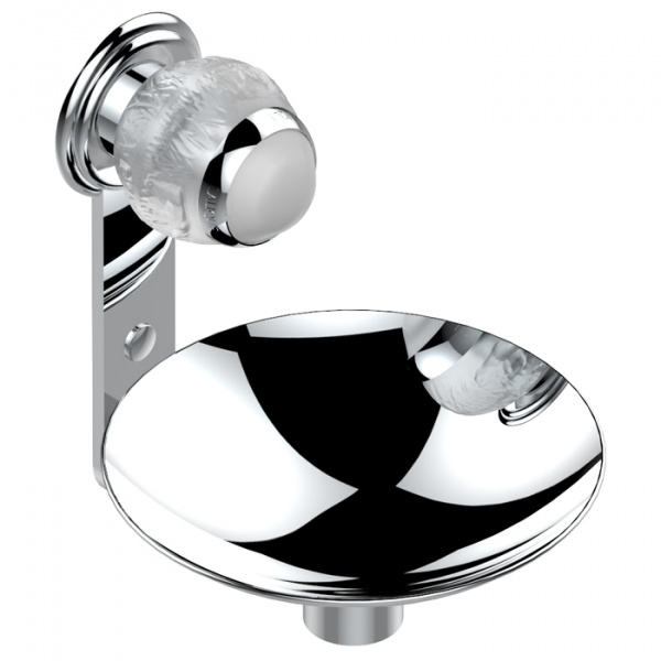 THG Panthere Cristal clair Мыльница металлическая ø 15см., подвесная, цвет: хром/прозрачный хрусталь