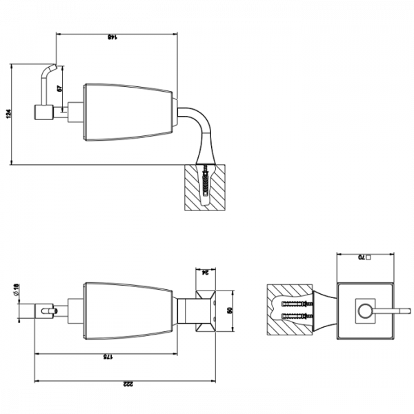 Gessi Mimi Дозатор для жидкого мыла подвесной керамический, цвет: золото/белый
