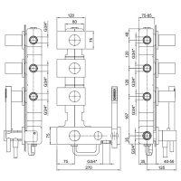 Fantini Milano Встраиваемый смеситель для душа, термостатический, цвет: Matt Gun Metal PVD