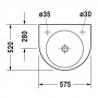 Duravit Architec Раковина 57.5х52 см, 1 отв., цвет: белый