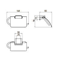 EMCO Logo2 Держатель т/б с крышкой, подвесной, цвет: хром