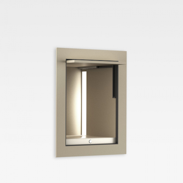 Armani Roca Island Встраиваемый шкафчик 20x16.7xh25см для хранения с подсветкой (транформатор 12V/DC не включен), цвет: greige