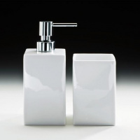 Decor Walther DW 6270 Дозатор для мыла, настольный, фарфор, цвет: белый / хром