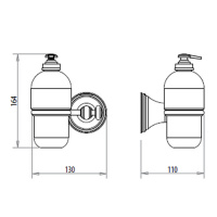 Gattoni Vivaldi Дозатор для мыла подвесной керамический белый, цвет: хром