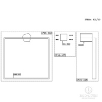 Stella Stella Полотенцедержатель - кольцо подвесной квадратной формы 25 см 602/25 цвет: хром