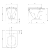 KNIEF Feel Унитаз напольный безободковый 58х39х42 см, с крышкой микролифт , цвет: белый матовый