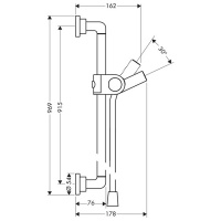 Axor Citterio Штанга для душа, 0,9м, цвет: хром