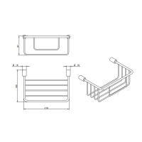 Bongio T Mix Полочка подвесная, цвет: хром