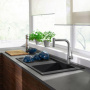 Hansgrohe Kitchen M7116-H220 Смеситель для кухни, однорычажный, с вытяжным душем, сталь