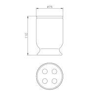 Nicolazzi On Shelf Стакан настольный керамический, цвет: черный