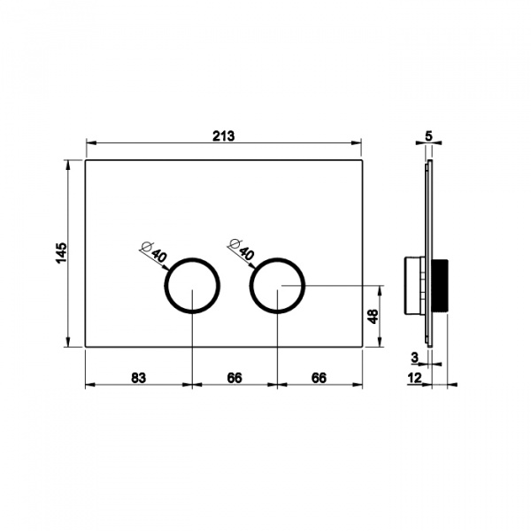 Gessi Anello Клавиши смыва Geberit Omega 12., цвет: хром