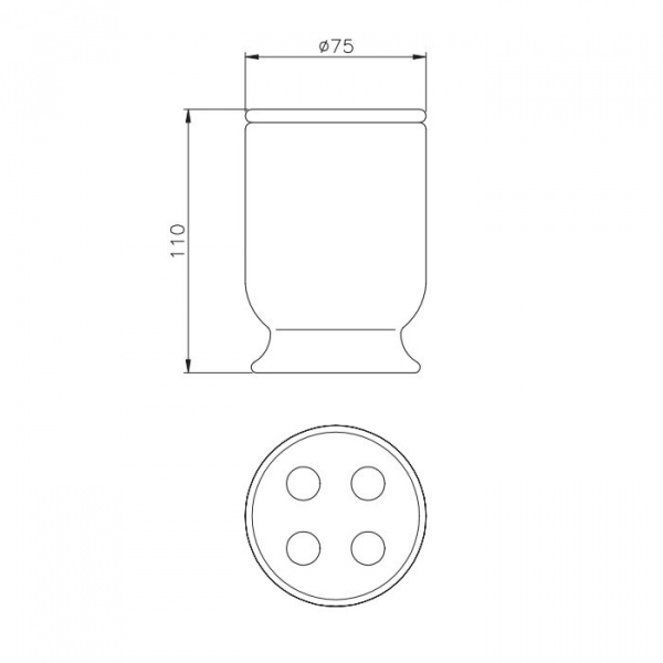 Nicolazzi On Shelf Стакан настольный керамический, цвет: черный