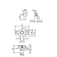 Fantini AL/23 Встраиваемый смеситель для душа, цвет: хром