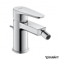 Duravit B.1 Смеситель для биде, 1 отв., с донным клапаном, излив 127мм, цвет: хром