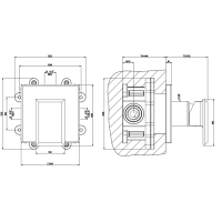 Gessi Eleganza Встраиваемый однорычажный смеситель для раковины, внешняя часть, цвет: хром