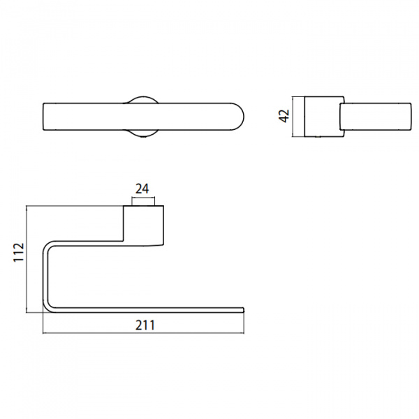 EMCO Fino Полотенцедержатель-кольцо, фиксированный, правый open, 21.1см, подвесной, цвет: хром