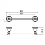 Gattoni Vivaldi  Полотенцедержатель 45см подвесной, цвет: хром