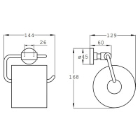 EMCO Eposa Держатель т/б без крышки, подвесной, цвет: хром