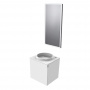 EMCO Asis Комплект мебели, отверстие для смесителя справа, зеркало с LED подсветкой, Ручка справа, 45см, белый