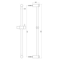 Gattoni PD Душевая штанга длиной 60см, цвет: хром