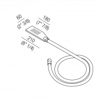 Agape Al dente Ручной душ со шлангом 150см, цвет: оранжевый