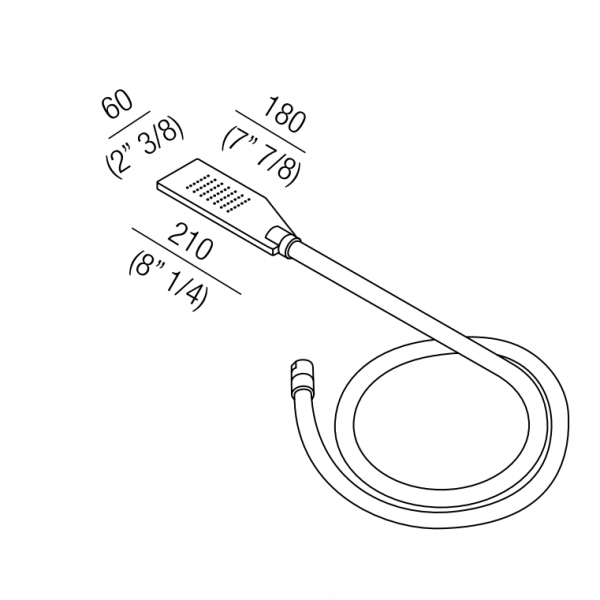 Agape Al dente Ручной душ со шлангом 150см, цвет: оранжевый