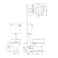 Devon&Devon Etoile, Унитаз 50х30см, с низким бачком, фурнитура хром, цвет: белый