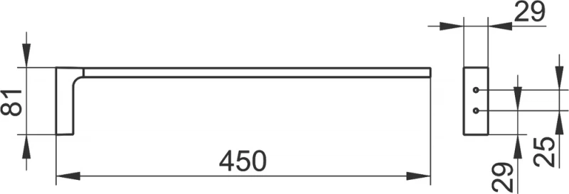 Полотенцедержатель Keuco Edition 11 11120010000 хром