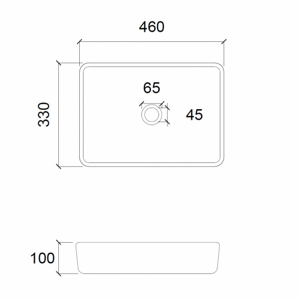 Раковина накладная стеклянная ABBER Glas AK2312 прозрачная