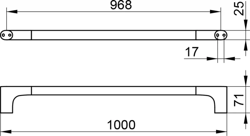 Полотенцедержатель Keuco Edition 400 11501 100 см, хром