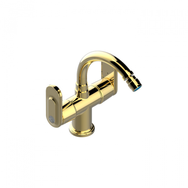 THG CORVAIR A MANETTES FIOR DI BOSCO Смеситель для биде на 1 отверстие, 2-х вентильный, с донным клапаном, цвет: полированное золото