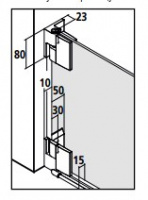KERMI Filia Душевая дверь 90х200см., левая, профиль хром