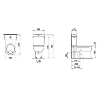 Laufen Pro Унитаз-компакт 67х36х40 см, c полочкой, выпуск Vario, цвет: белый