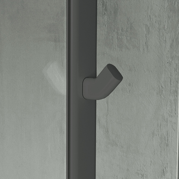 Novellini Giada Крючок, подвесной, для профиля, цвет: черный матовый