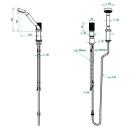 THG Nihal Porcelaine Ivoire Смеситель на борт ванны на 2 отверстия, прогрессивный, с ручным душем, цвет: Soft gold