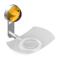 THG Flore Мыльница стеклянная, подвесная, цвет: хром/хрусталь