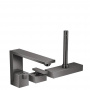 Axor Edge Смеситель на борт ванны, на 3 отв., с ручным душем, излив 210мм, цвет: черный