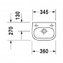 Duravit D-Code Раковина 36х27 см, без отв., цвет: белый
