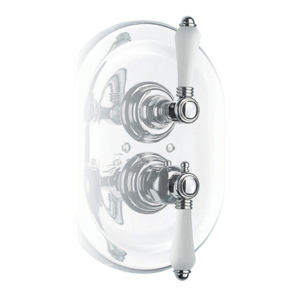 Nicolazzi Petit Mont Blanc Встраиваемый смеситель, 3/4” с запорным вентилем, цвет: хром, ручки Petit Mont Blanc